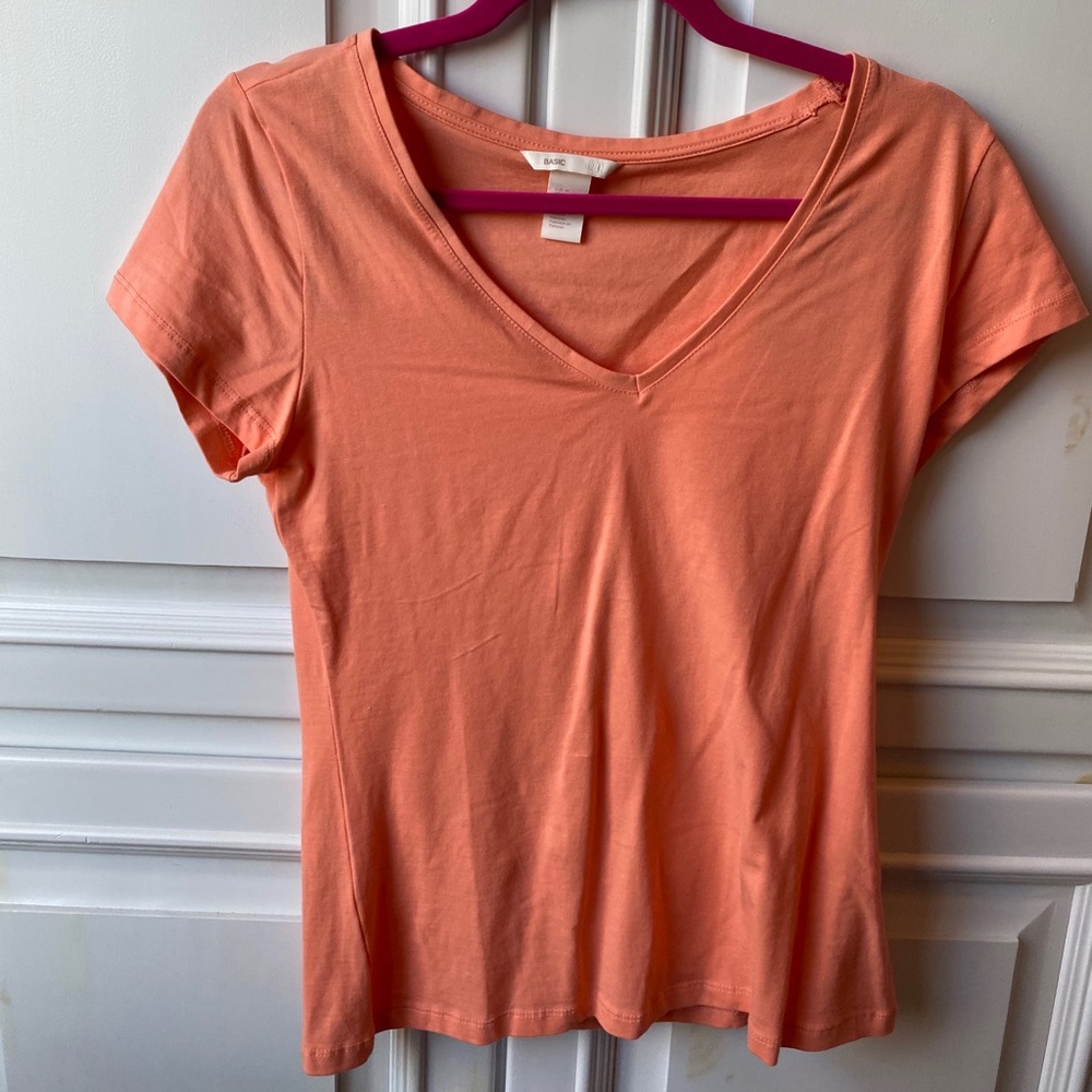 coral short sleeve top